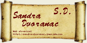 Sandra Dvoranac vizit kartica